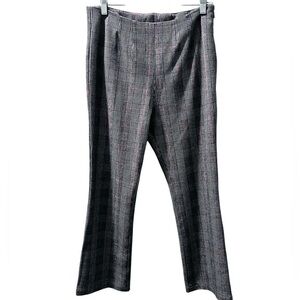 Free People Houndstooth Check Pant Trousers Size 8 Price Of Wales Plaid Black